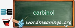 WordMeaning blackboard for carbinol